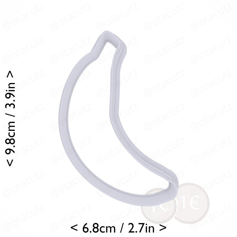 Banana Cookie Cutter 3.5in / 8.9cm