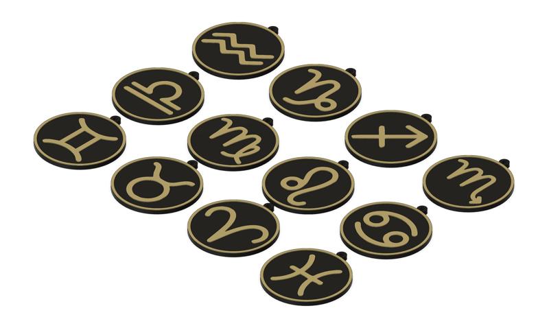 ZODIAC SIGNS KEYCHAINS