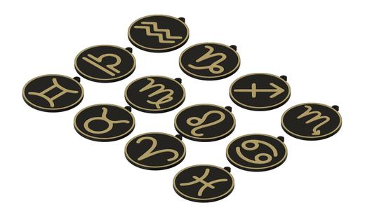 ZODIAC SIGNS KEYCHAINS