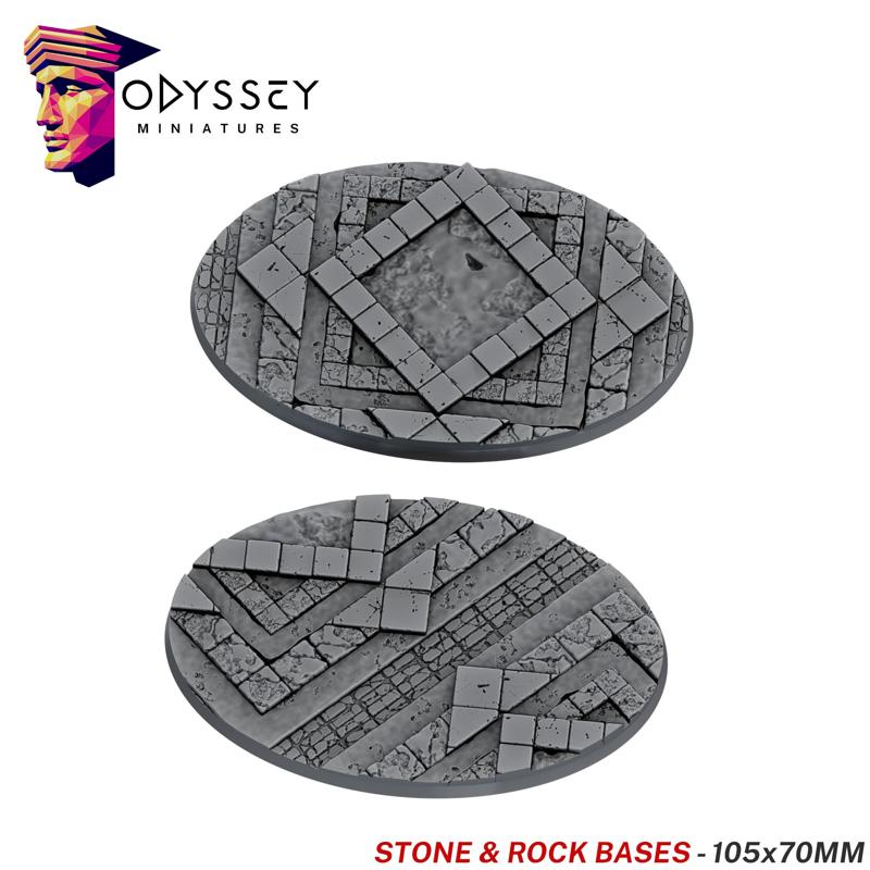 Stone and Rock Bases - Oval 105x70mm
