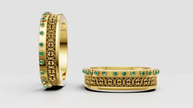 Green Stone Jewelry 3D printable model