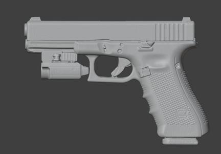 Glock G17 + Olight PL mini 2 Valkyrie Real Size.