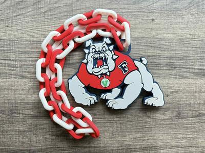 Fresno State Bulldogs Logo Oversized Necklace, Pendant Chain