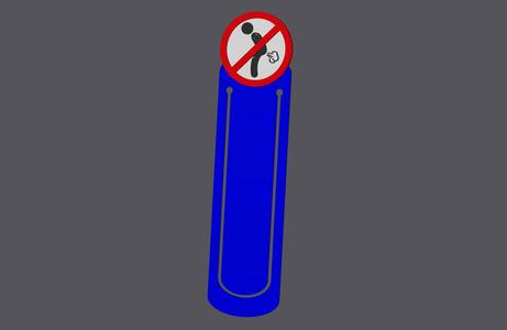 Farting Forbidden v2 Male Version - Traffic Sign - Bookmark
