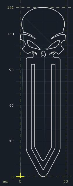 8 skull bookmark bookmark