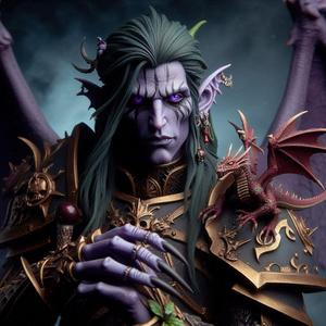 Dark Elf Lord on Foot Dark Guard VERSION 1
