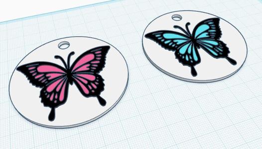 Identification medal for students (butterfly)