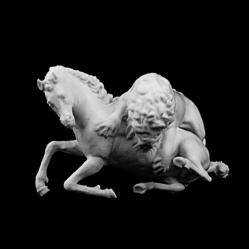 Lion Attacking Horse at the Getty Center, USA