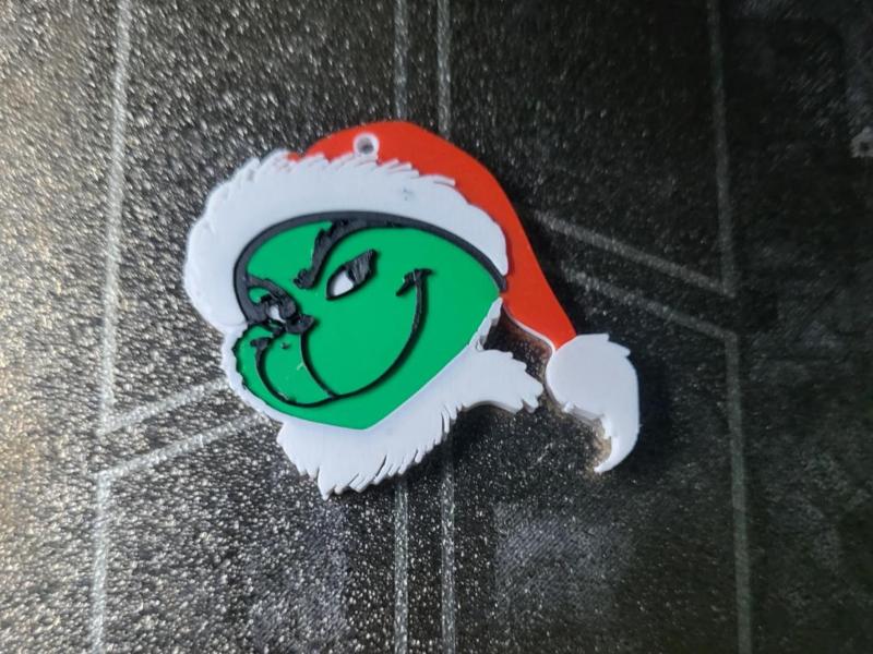 Grinch Christmas earring/ornament