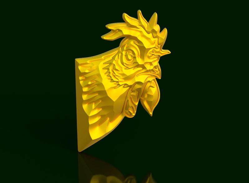 Majestic Rooster: Rooster Head Sculpture