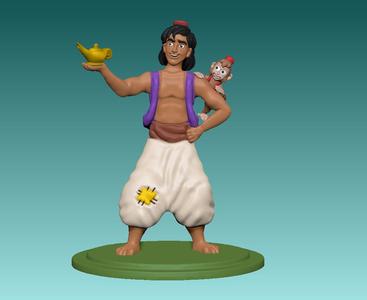 aladdin and magic lamp with abu the monkey