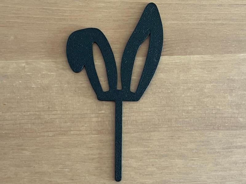 bunny ears cake topper