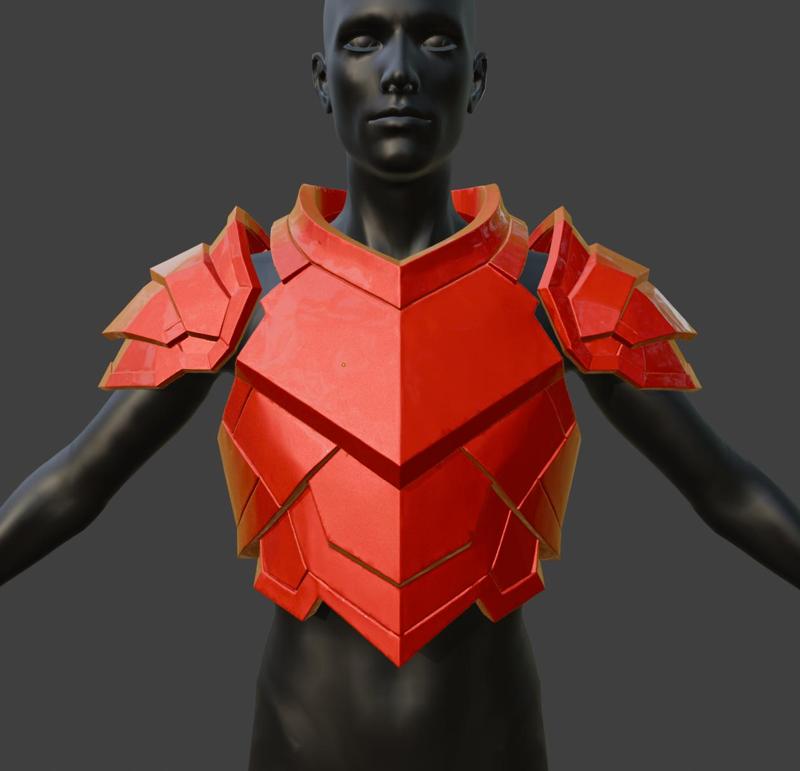 Red Knight Chest Armor and Pauldrons