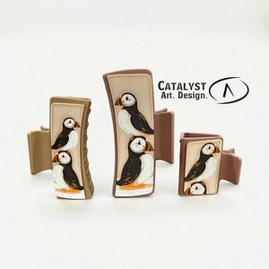 Puffin Decorative Hair Clip Plates - Commerical Usage