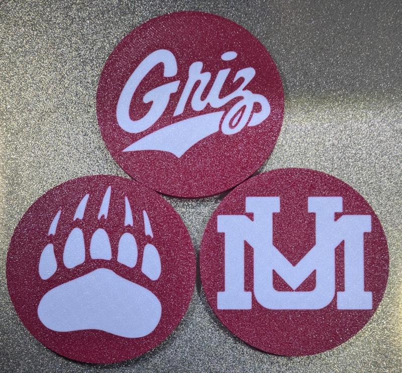 Montana Grizzlies Coasters | Paw | Griz | UM