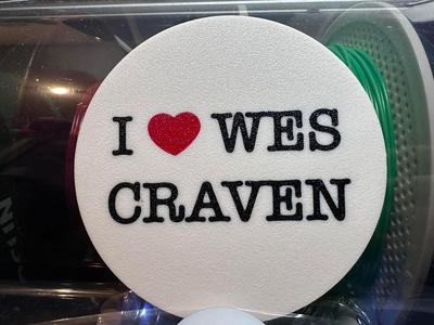 I Heart Wes Craven Coaster
