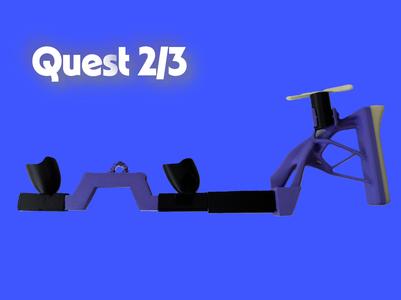 Simple VR gunstock for Quest 3/2