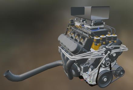chevy Small block Engine  with NOS injector kit