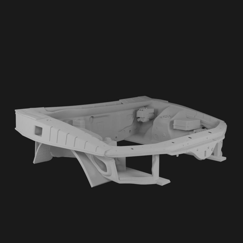 Toyota mark II/chaser 100/90 engine bay + suspension for aoshima