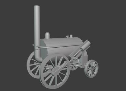Steam-powered Rocket locomotive by parts