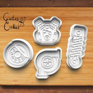 Car spare parts mechanic Cookie Cutter set 0574