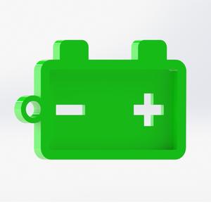 BATTERY WARNING LIGHT DASHBOARD Keychain