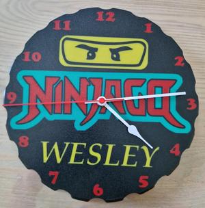 NINJAGO "inspired" CLOCK WITH NAME