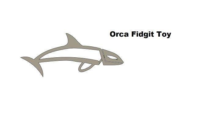 Print in Place Orca Fidgit Toy - Clip 