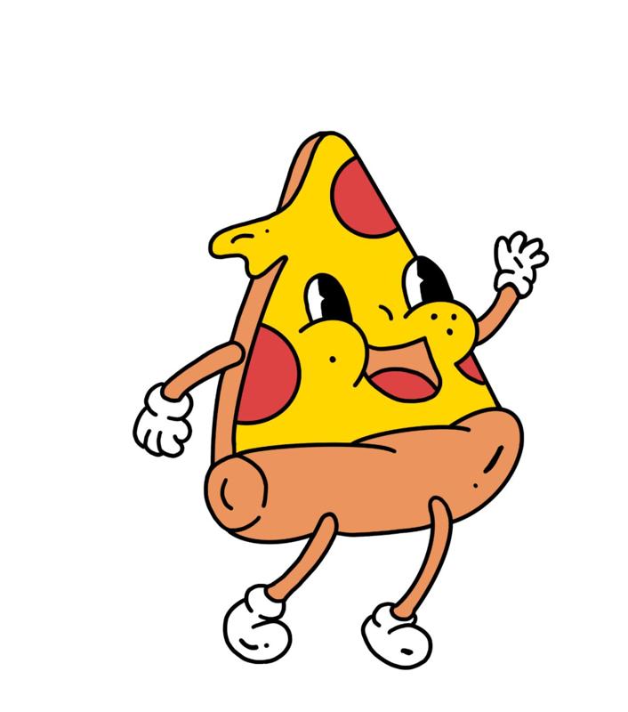 Multicolour pizza ornament 