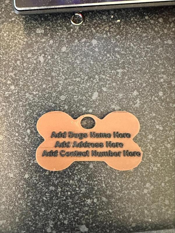 Dog Collar Tag (Duel Colour) with changeable details