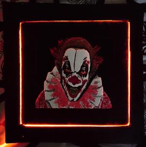 Scary clown board (with neonlight)
