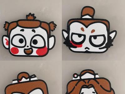 Shen Xiao Bao Refrigerator Magnet | Shen Gong Bao Refrigerator Magnet | Li Jing Refrigerator Magnet | Nezha's Mom Refrigerator Magnet