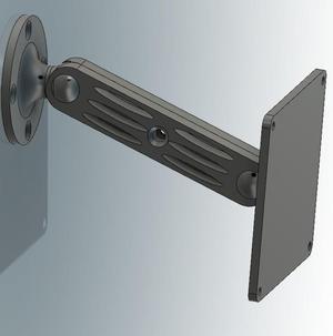 Small LCD Screen Swivel Ball Mount