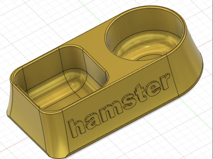 Hamster food bowl feeder