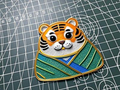 Dragon Boat Festival Zodiac Series Cloisonné Base - Tiger (Click the blue link to download)