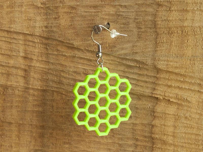 Earrings hexagon 1