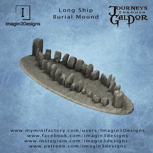 Viking Long Ship Burial Mound