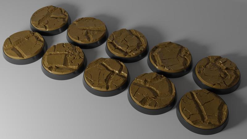 10x 32mm base with cracked ground (version 2)