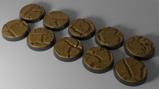 10x 32mm base with cracked ground (version 2)