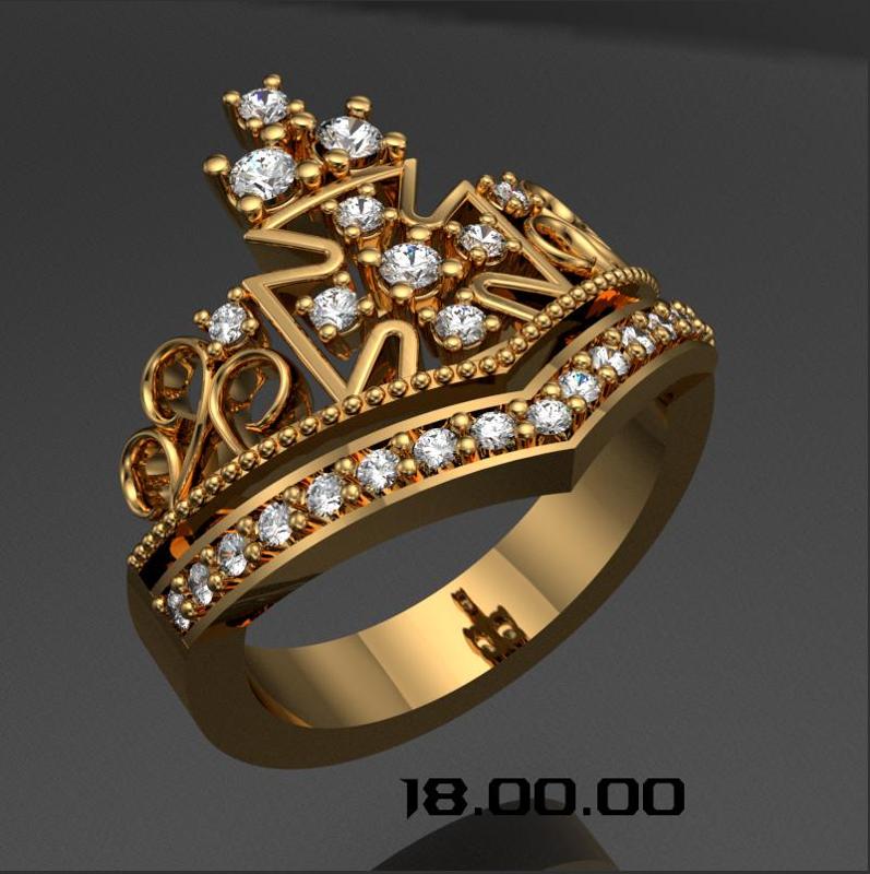 CROSS CROWN RING