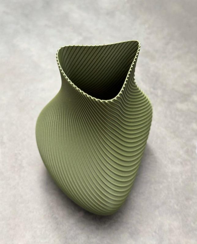 Abstract ribbed vase