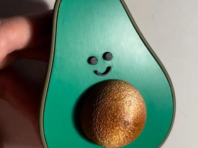 Cute avocado with hidden storage