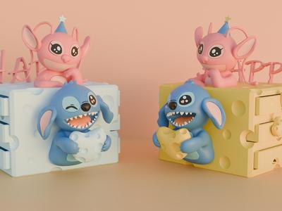 Stitch and Angel's Jewelry Box