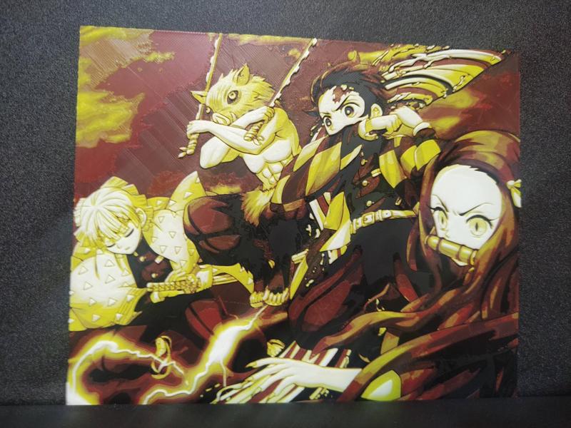 Demon Slayer—Tanjiro, Zenitsu, Inosuke, and Nezuko