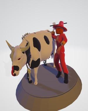 The cow and her breeder