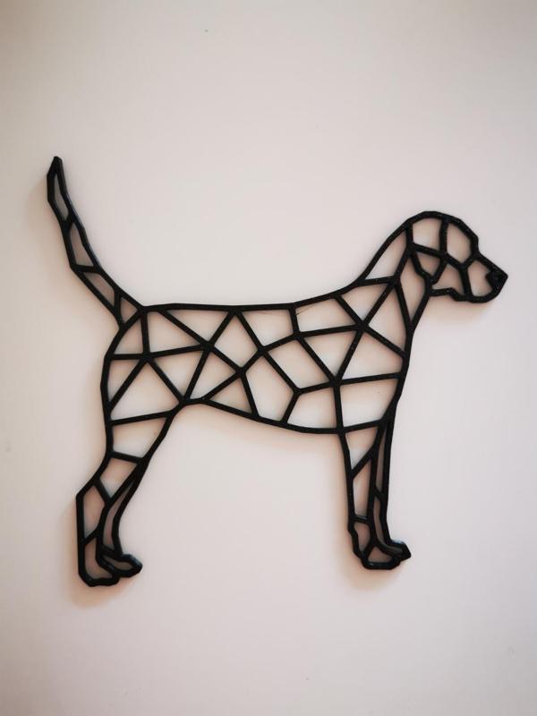 Dog Wall Art - 2D Line Art in Low Poly Design