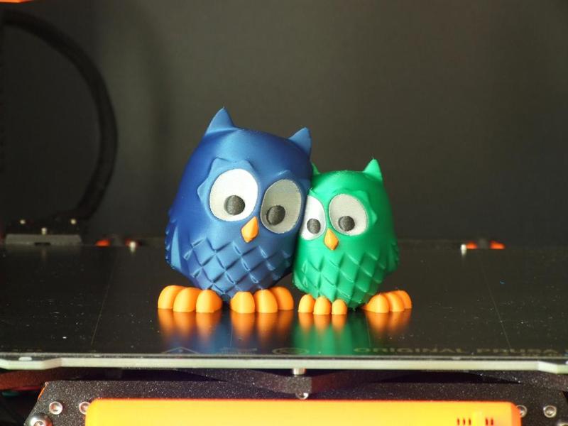 Cuddling Owls (multi-material)