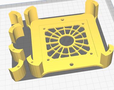 MXQ tv box support with 80mm fan
