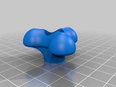 Smooth n' Curvy Star Knob 1/4 x 20