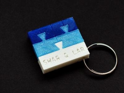 SC13 Aggregate.Org/UK Dovetail Puzzle Keychain